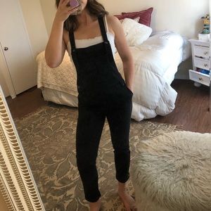 FREE PEOPLE High Waist Black Overall Jeans